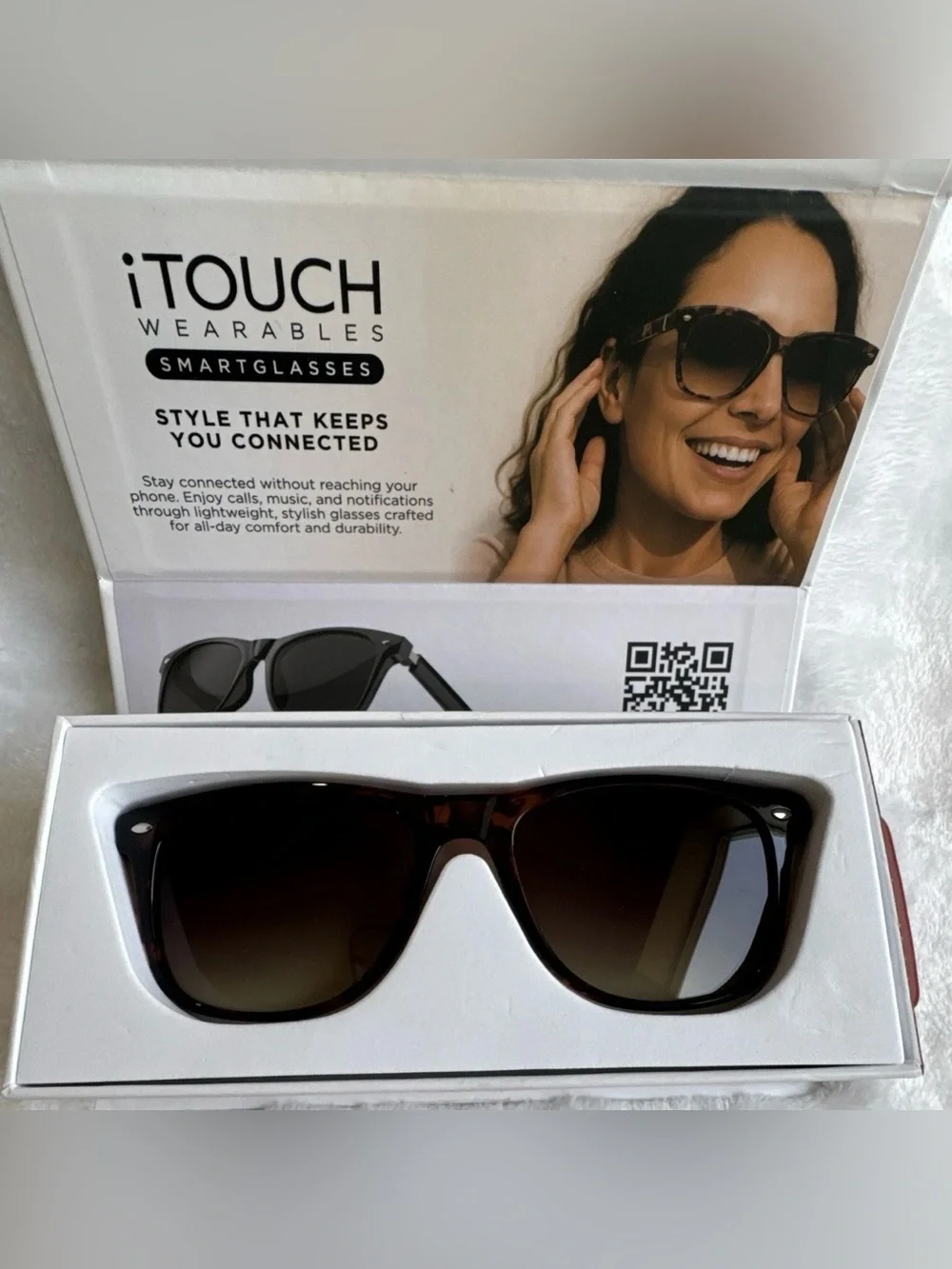 iTouch Wearables SMARTGLASSES Bluetooth Smart Glasses w/ Calling NIB